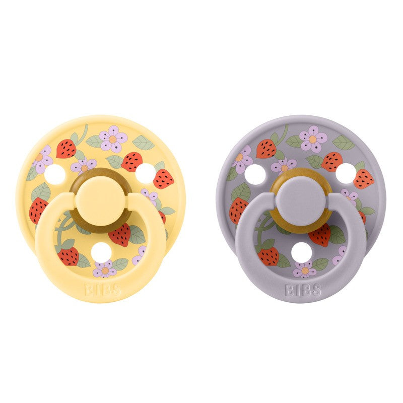 Bibs X Liberty Colour 2Pack Latex Strawberries and Cream - Pale Butter Mix