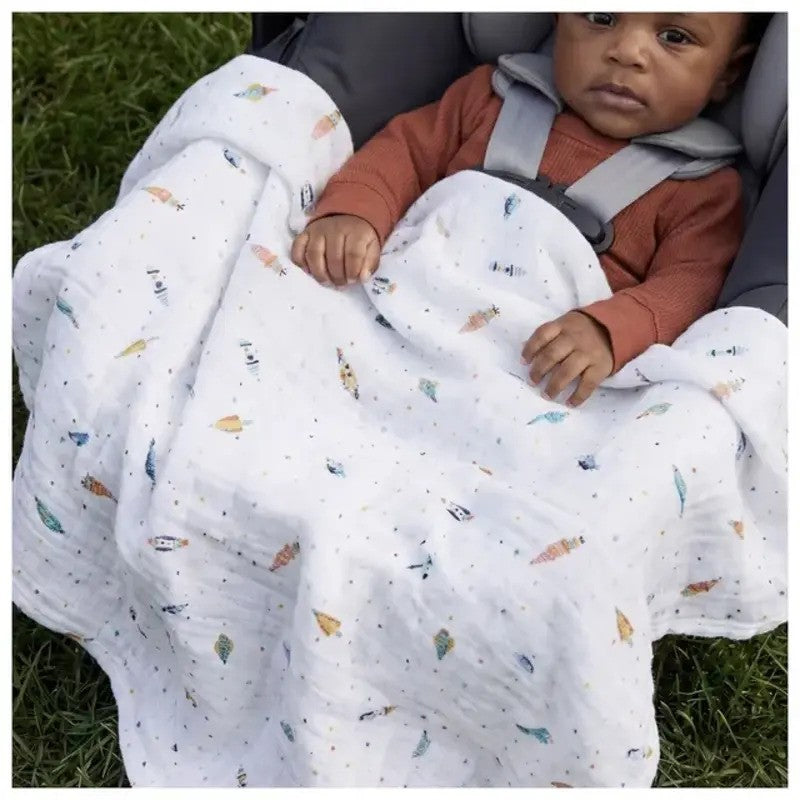 Aden + Anais (4Pack) Swaddles Organic Cotton Muslin Space Large