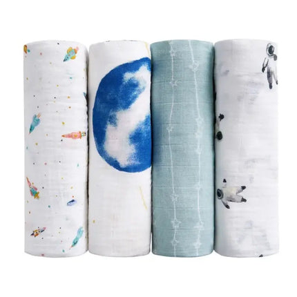Aden + Anais (4Pack) Swaddles Organic Cotton Muslin Space Large