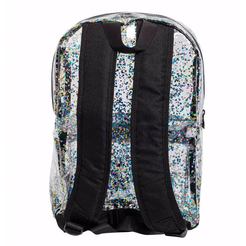 A Little Lovely Company Backpack Glitter Transparent/Black