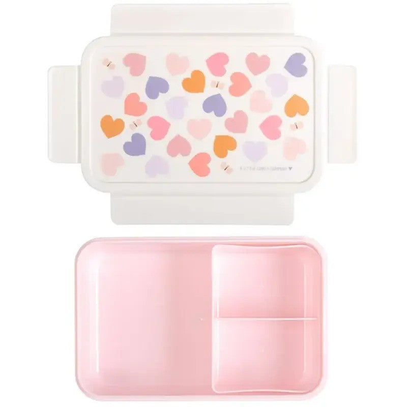 A Little Lovely Company Bento Lunch Box 1.2L (3 Comp) Hearts