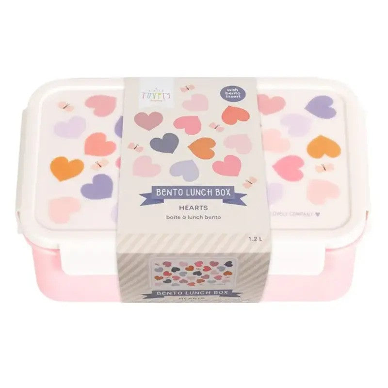 A Little Lovely Company Bento Lunch Box 1.2L (3 Comp) Hearts