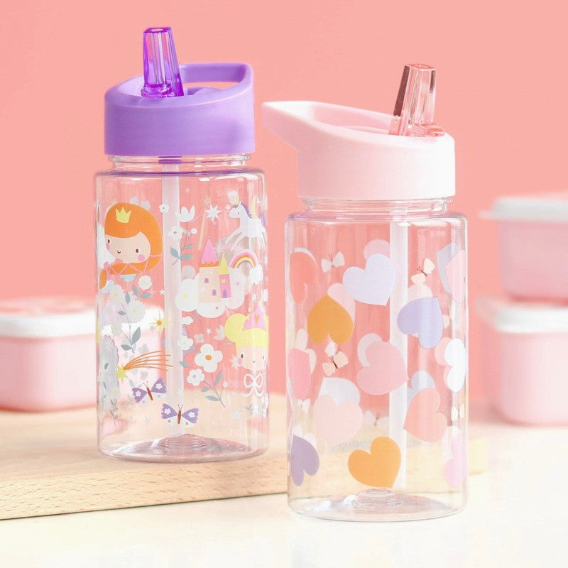 A Little Lovely Company Drink Bottle 450ml Hearts