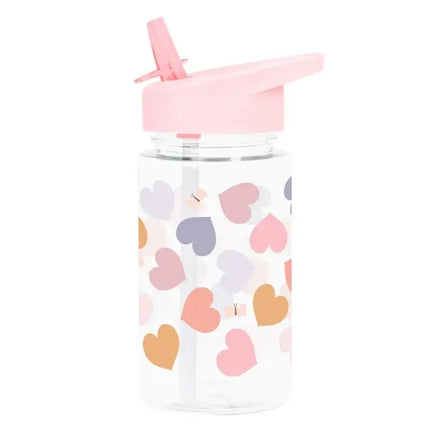 A Little Lovely Company Drink Bottle 450ml Hearts