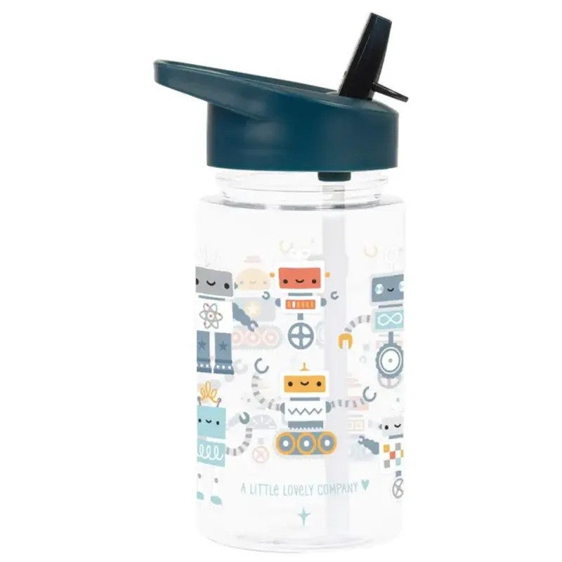 A Little Lovely Company Drink Bottle 450ml Robots