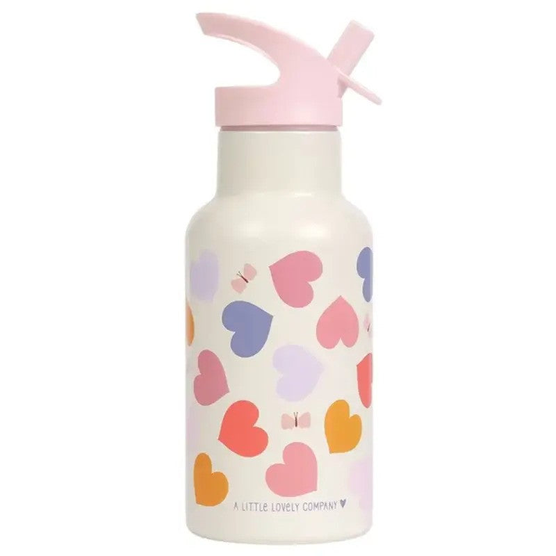 A Little Lovely Company Insulated Stainless Steel Drink Bottle 350ml Hearts