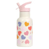 A Little Lovely Company Insulated Stainless Steel Drink Bottle 350ml Hearts