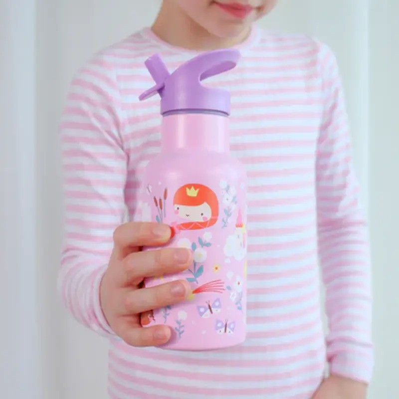 A Little Lovely Company Insulated Stainless Steel Drink Bottle 350ml Princesses