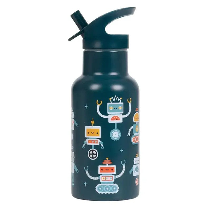 A Little Lovely Company Insulated Stainless Steel Drink Bottle 350ml Robots