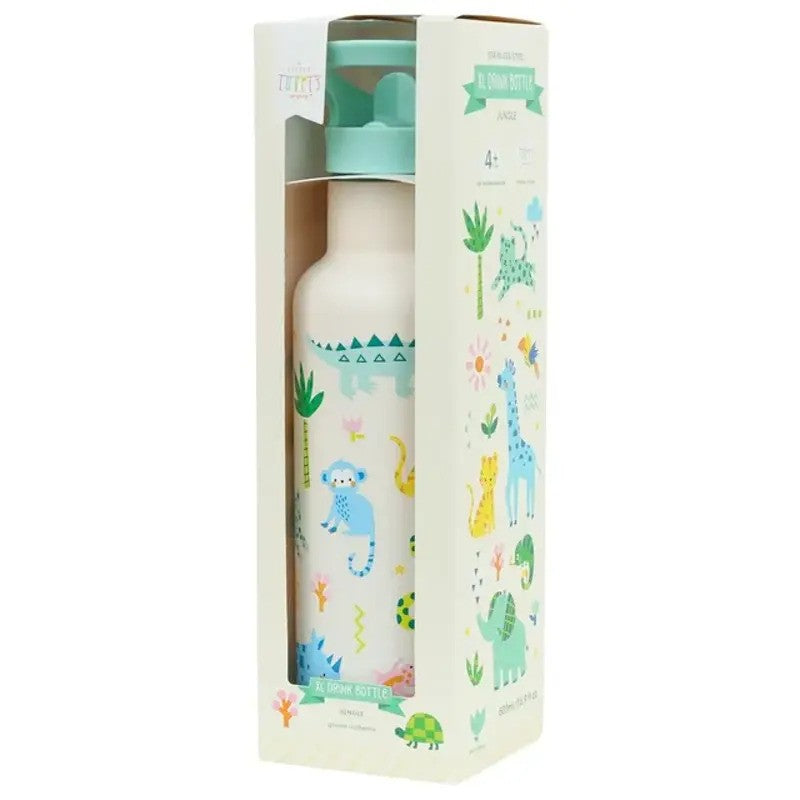 A Little Lovely Company Insulated Stainless Steel Drink Bottle 500ml Jungle