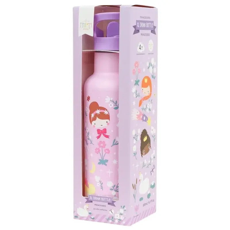 A Little Lovely Company Insulated Stainless Steel Drink Bottle 500ml Princesses