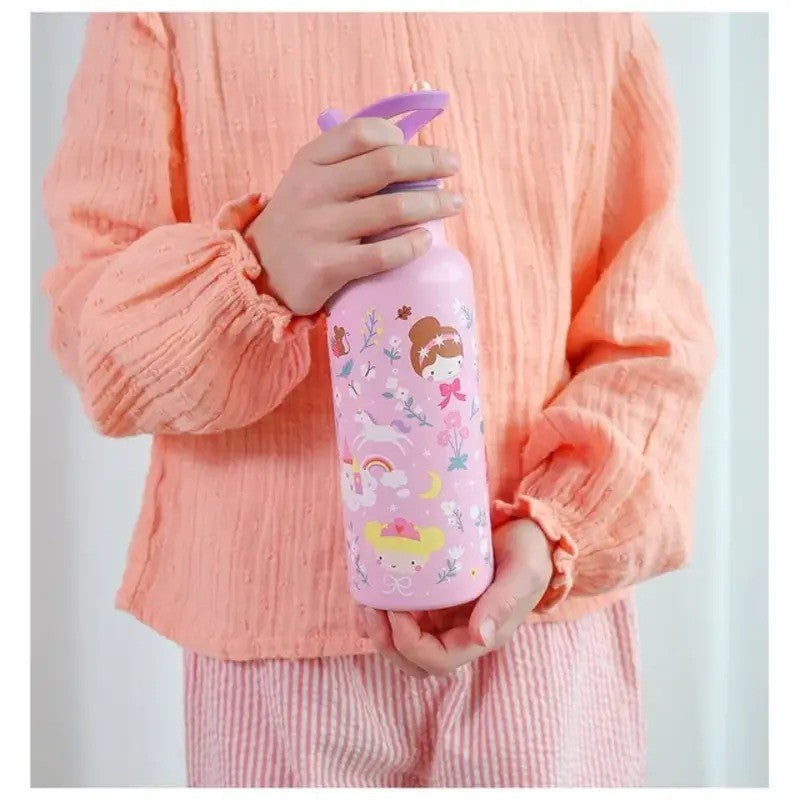 A Little Lovely Company Insulated Stainless Steel Drink Bottle 500ml Princesses