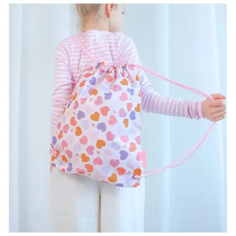 A Little Lovely Company Kids Drawstring Bag (41 Cm) Hearts
