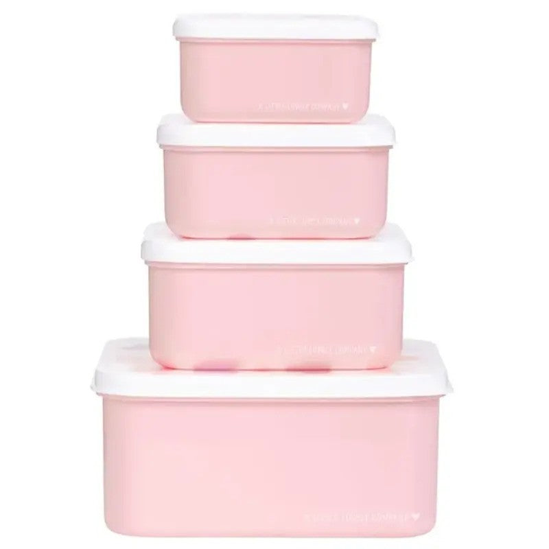 A Little Lovely Company Lunch & Snack Box Set Hearts