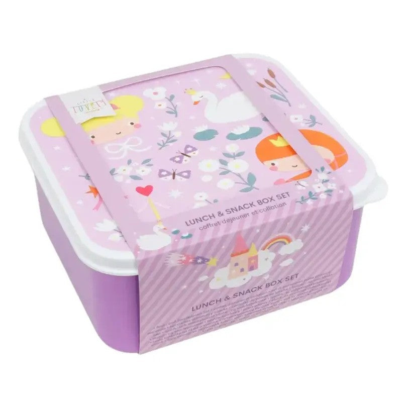 A Little Lovely Company Lunch & Snack Box Set Princesses