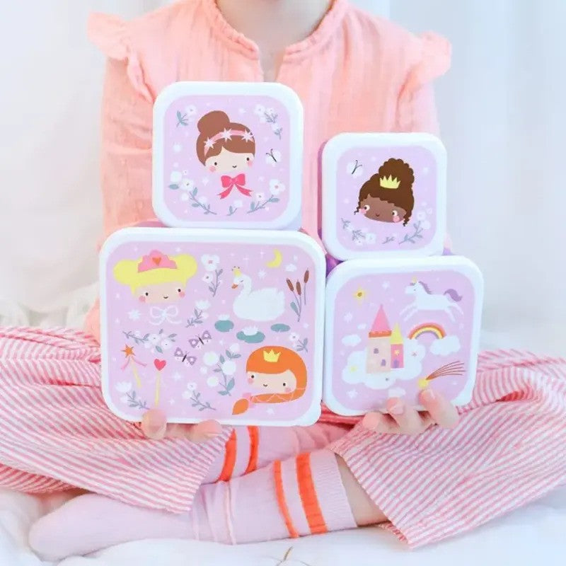 A Little Lovely Company Lunch & Snack Box Set Princesses