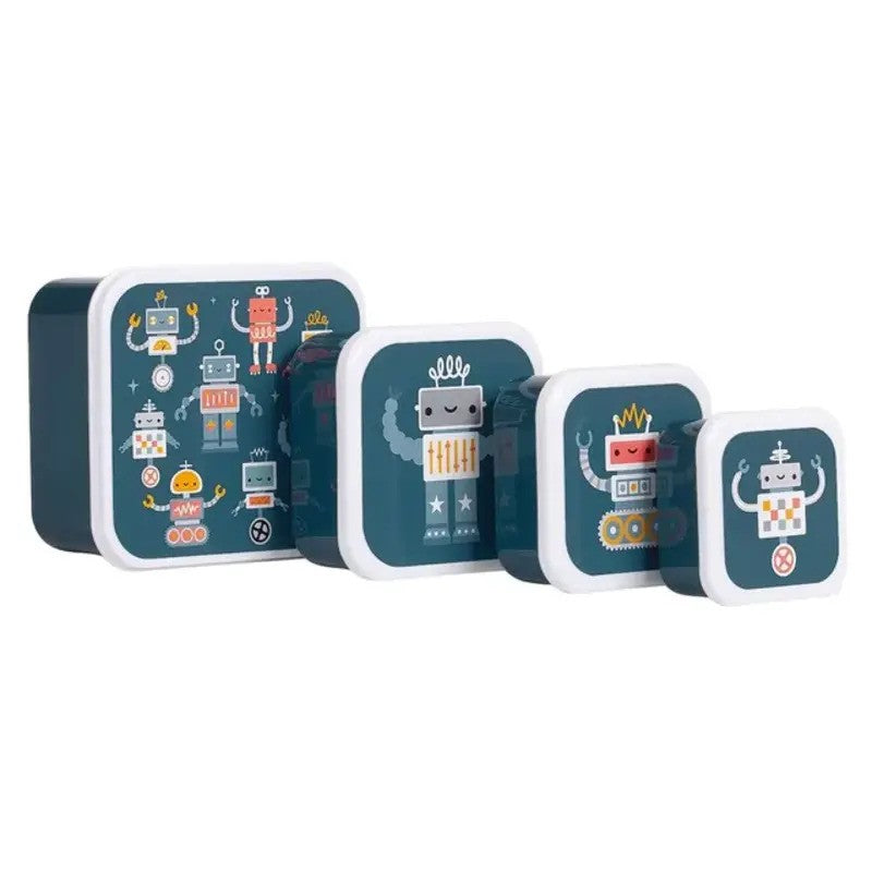 A Little Lovely Company Lunch & Snack Box Set Robots