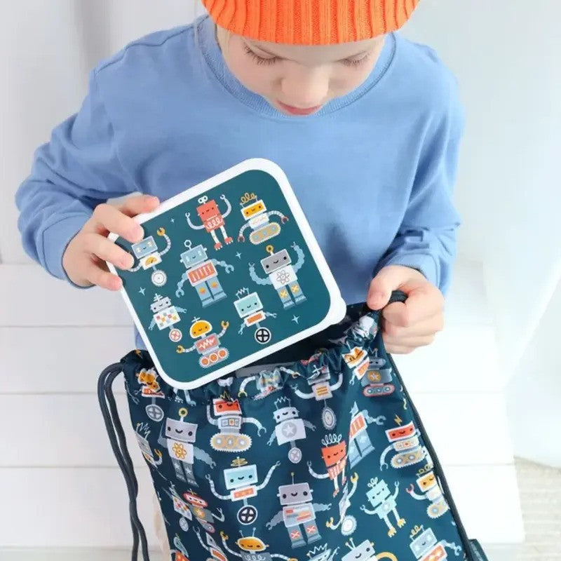 A Little Lovely Company Lunch & Snack Box Set Robots