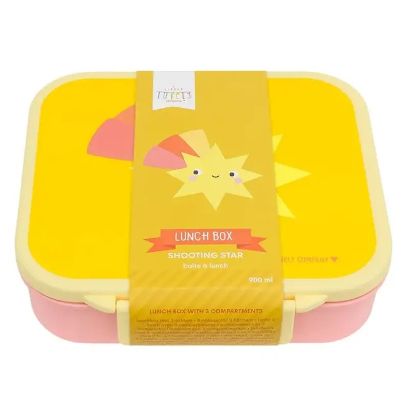 A Little Lovely Company Square Lunch Box 900ml Shooting Star