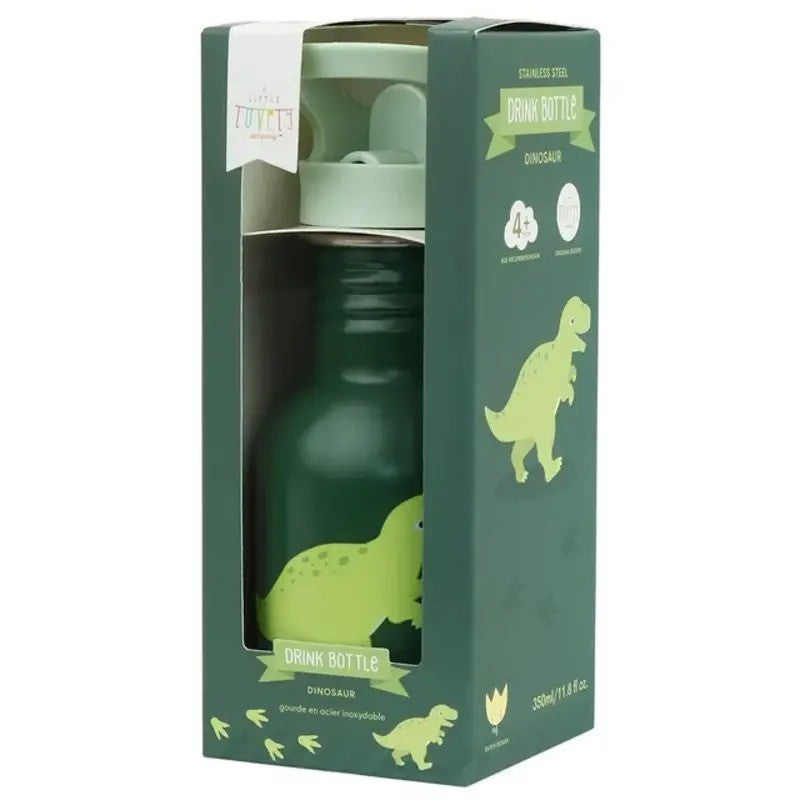 A Little Lovely Company Stainless Steel Drink Bottle 350ml Dinosaur
