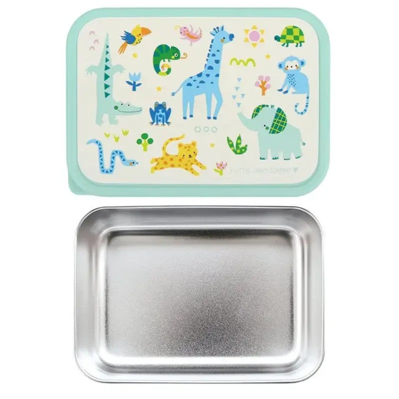 A Little Lovely Company Stainless Steel Lunch Box 900ml Jungle
