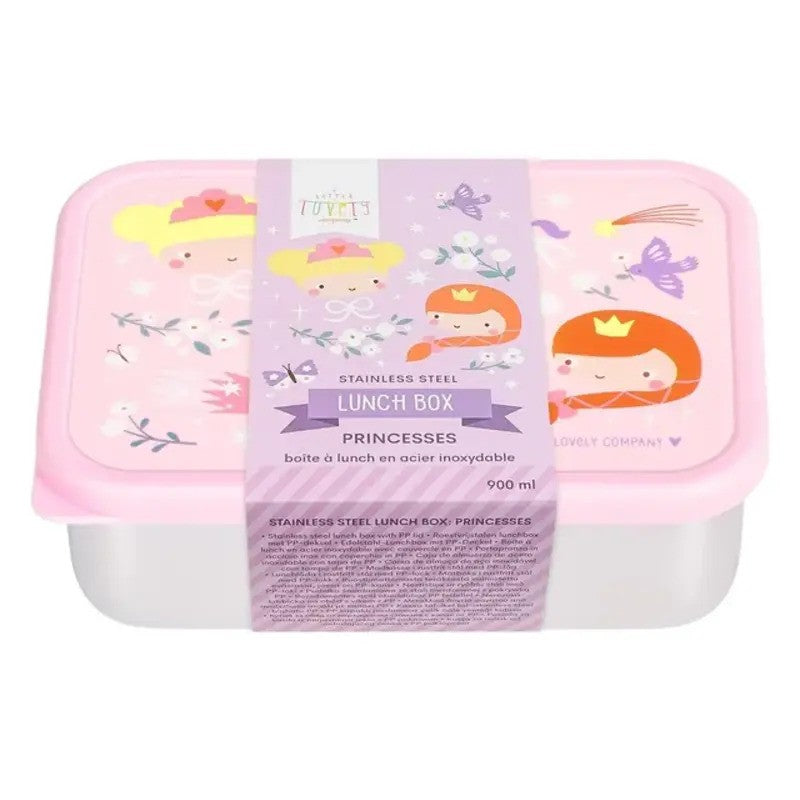 A Little Lovely Company Stainless Steel Lunch Box 900ml Princesses
