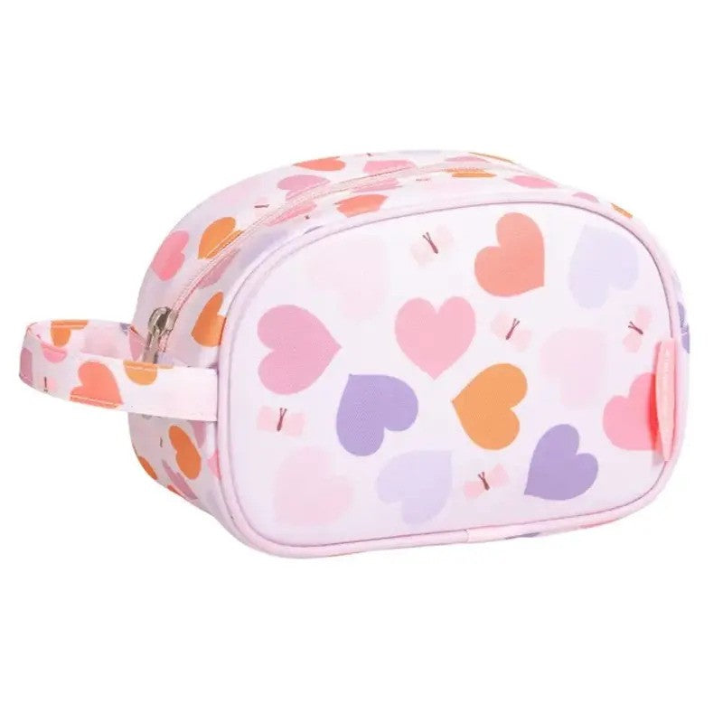 A Little Lovely Company Toiletry Bag Hearts