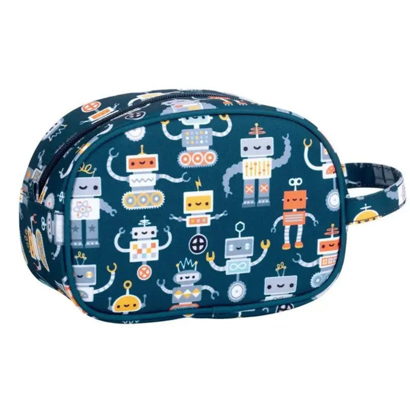A Little Lovely Company Toiletry Bag Robots
