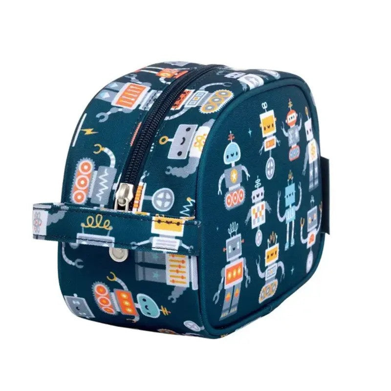 A Little Lovely Company Toiletry Bag Robots