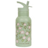 A Little Lovely Company Stainless Steel Drink Bottle Blossoms Sage