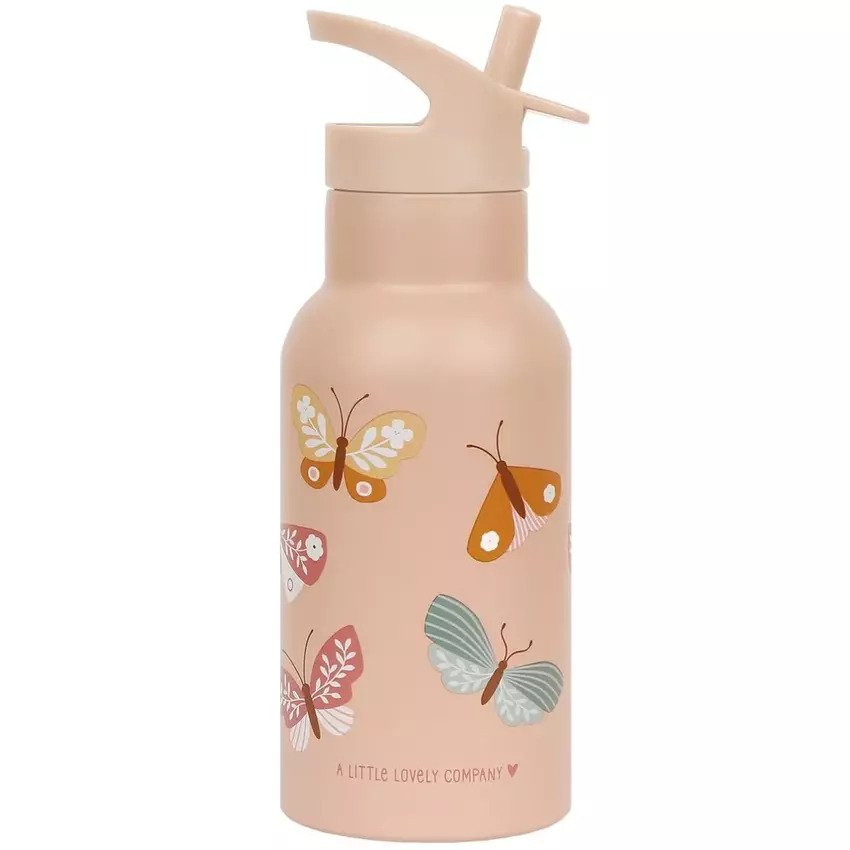 A Little Lovely Company Stainless Steel Drink Bottle Butterflies