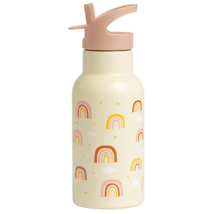 A Little Lovely Company Stainless Steel Drink Bottle Rainbows