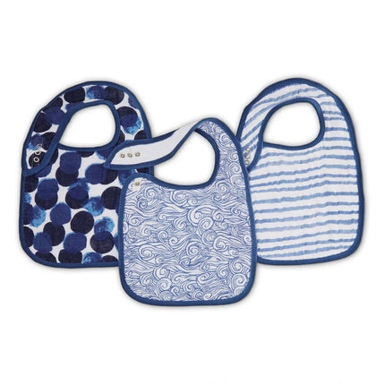 Aden + Anais Classic 3 Pack Snap Bibs Seafaring