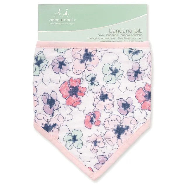 Aden + Anais Classic Bandana Bib Trail Blooms Flora