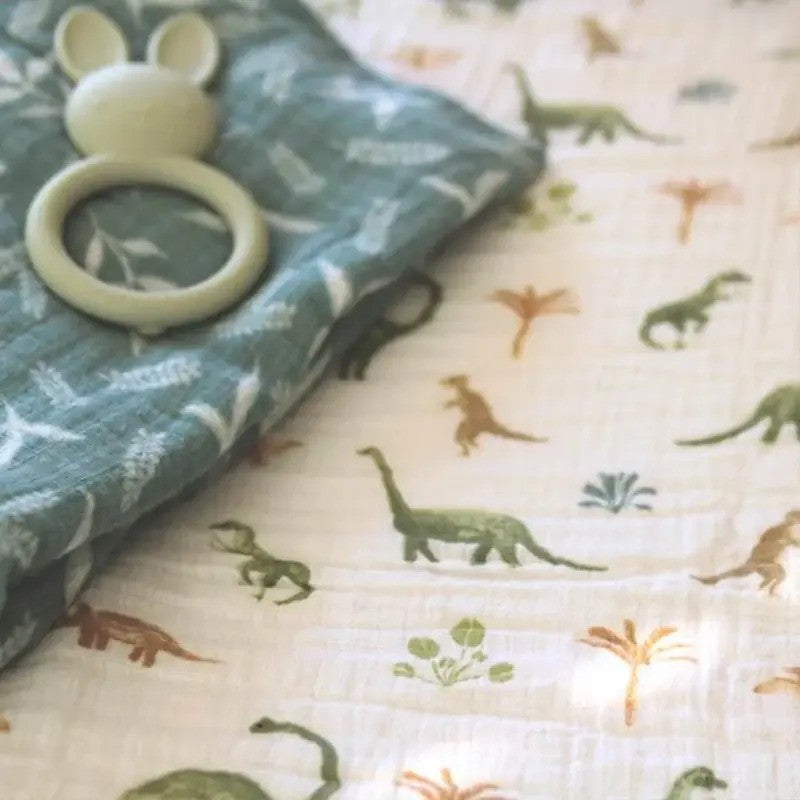 Aden + Anais (2Pack) Swaddle Blanket Essentials Cotton Muslin Pack Dino Jungle