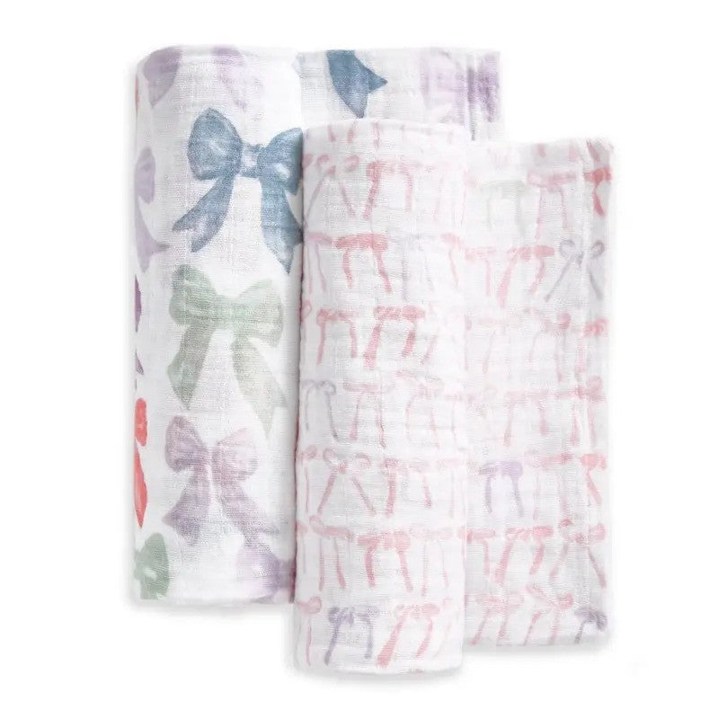 Aden + Anais (2Pack) Swaddles Organic Cotton Muslin Bows Large