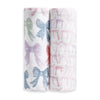 Aden + Anais (2Pack) Swaddles Organic Cotton Muslin Bows Large