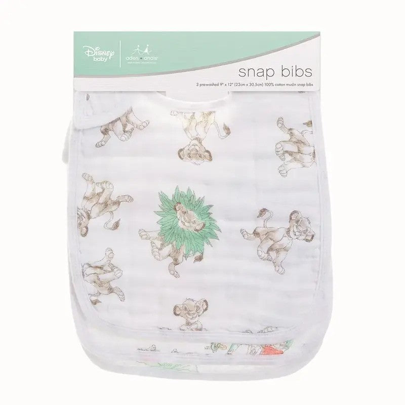 Aden + Anais (3Pack) Classic Snap Bibs Disney The Lion King