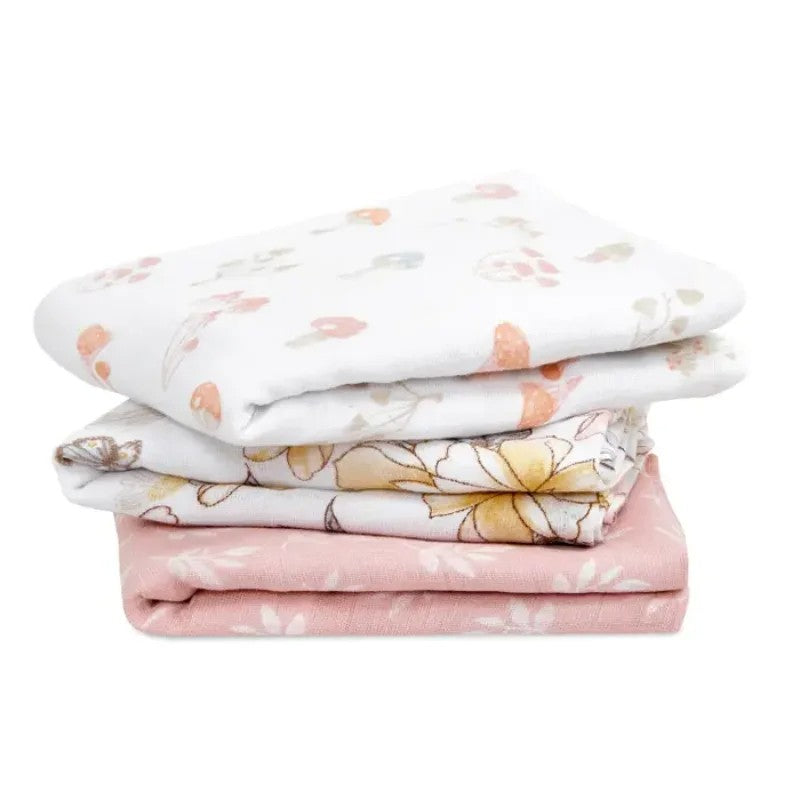 Aden + Anais (3Pack) Musy Squares Organic Cotton Muslin Earthly