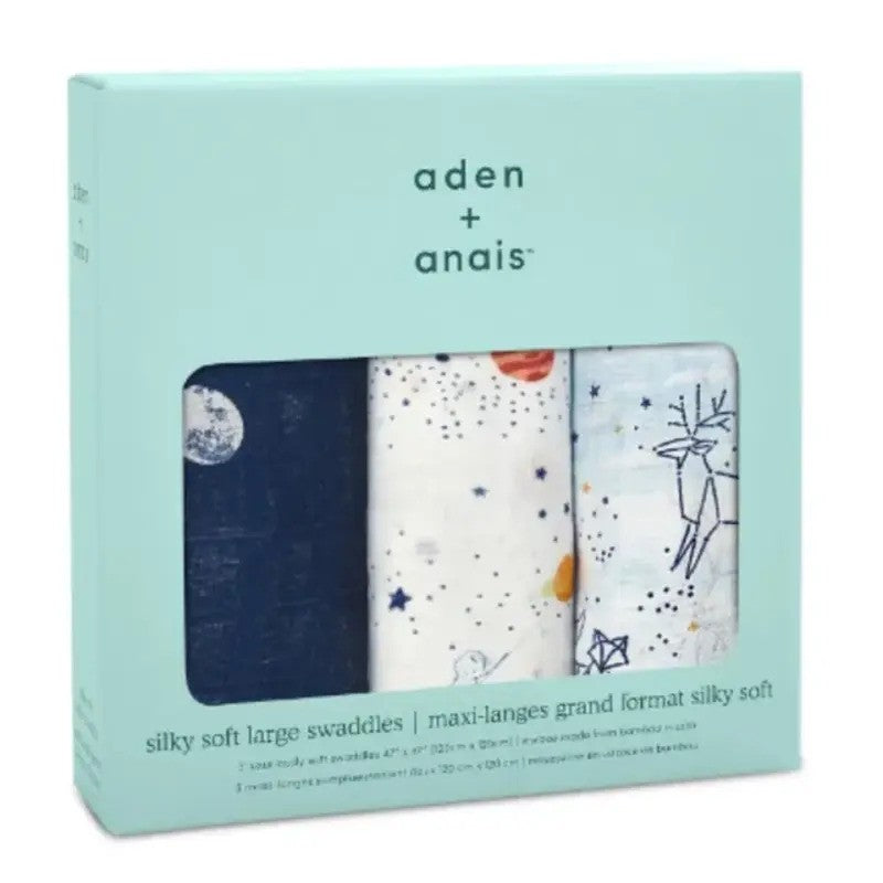 Aden + Anais (3Pack) Swaddles Silky Soft Stargaze Package May Vary Large