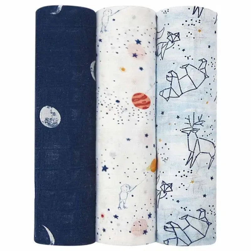 Aden + Anais (3Pack) Swaddles Silky Soft Stargaze Package May Vary Large