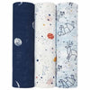 Aden + Anais (3Pack) Swaddles Silky Soft Stargaze Package May Vary Large