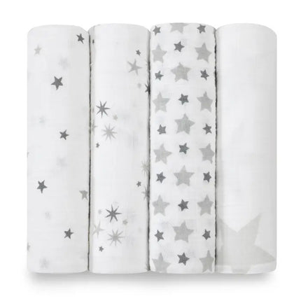 Aden + Anais (4Pack) Classic Swaddle Twinkle Package May Vary Large