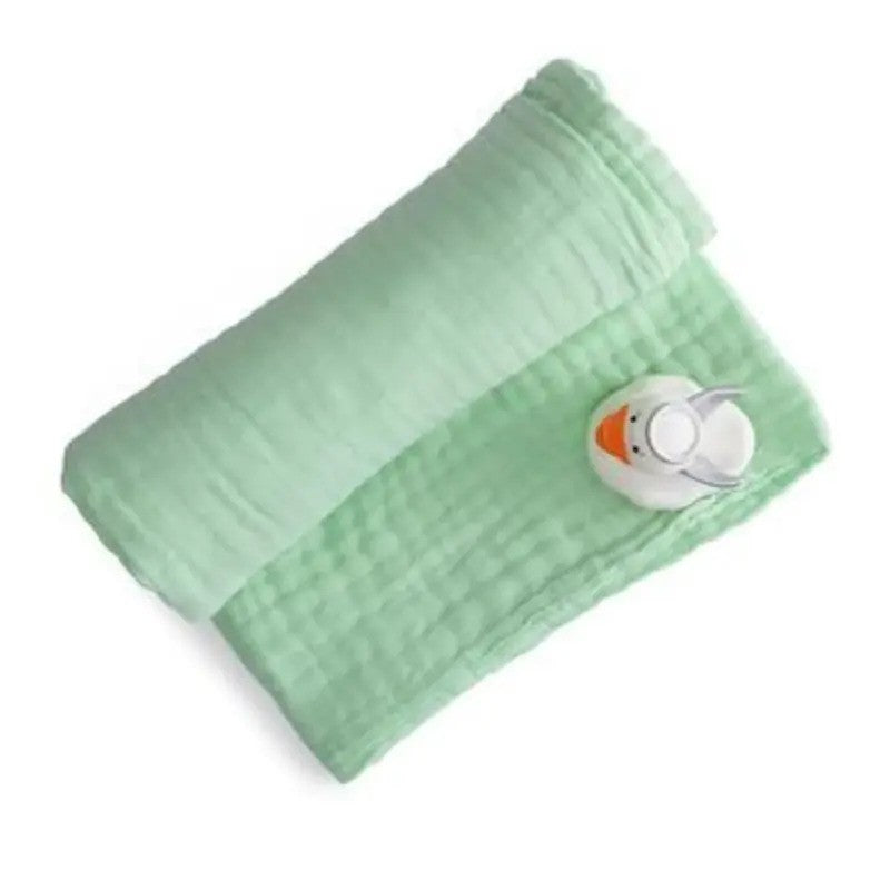 Anvi Baby 100% Organic Cotton Muslin Bath Towel (6-Layered 105x105CM) Green