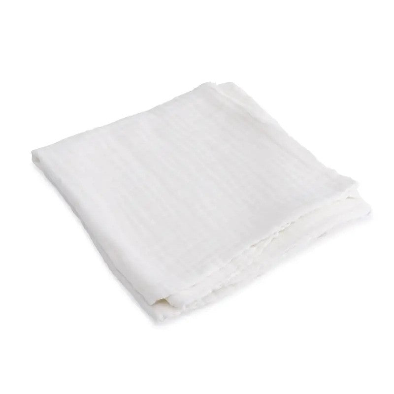 Anvi Baby 100% Organic Cotton Muslin Bath Towel (6-Layered 105x105CM) White Lotus