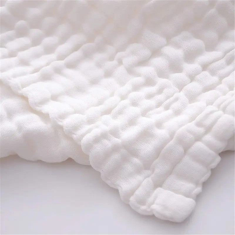 Anvi Baby Muslin Bath Towel Organic Cotton (105X105CM Set of 2) Pink & White