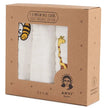 Anvi Baby Muslin Face Cloths Organic Cotton (26x26CM Set of 3) Yellow Creatures