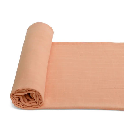 Anvi Baby Organic Bamboo Muslin Swaddle Wrap Just Peachy