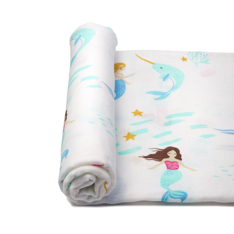 Anvi Baby Organic Bamboo Muslin Swaddle Wrap Set of 2 Enchanted Earth