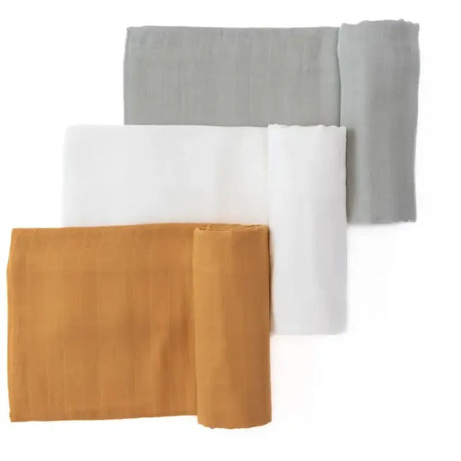 Anvi Baby Organic Bamboo Swaddle (120X120CM Set of 3) Daybreak